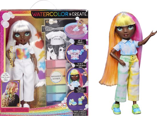 Rainbow High Watercolor & Create Modepop - Groene ogen van Rainbow High