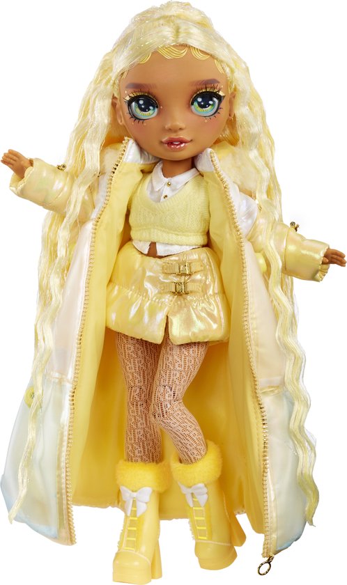 Rainbow High Winter Wonderland-pop - Sunny (geel) van Rainbow High