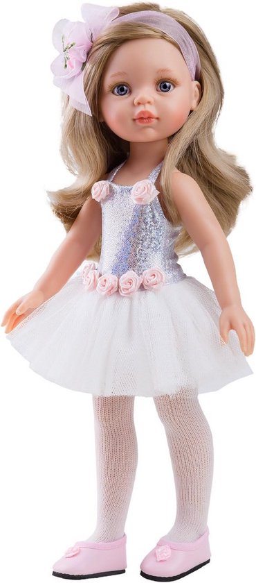 Realistische Pop Carla Ballerina Meisje 32 cm - Zacht en Geurend Speelgoed van Merkloos