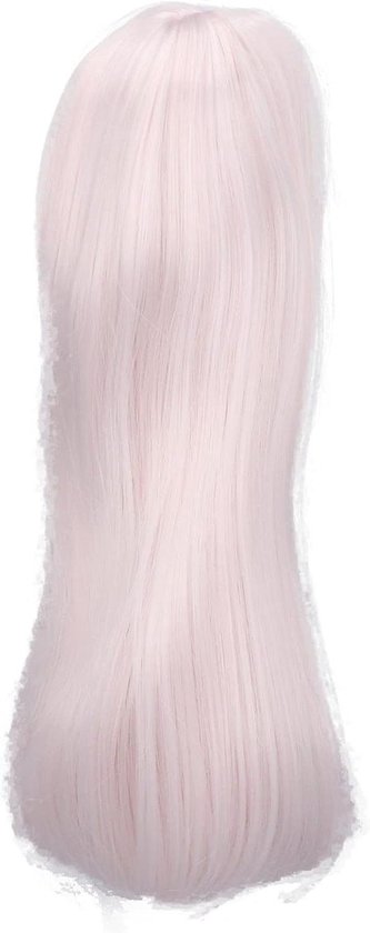 Rechte Poppenpruik 8-9 Inch voor BJD SD-poppen - Kleine Poppenpruik in Zwart, Licht Goud of Roze - Poppenaccessoire van Hoge Kwaliteit