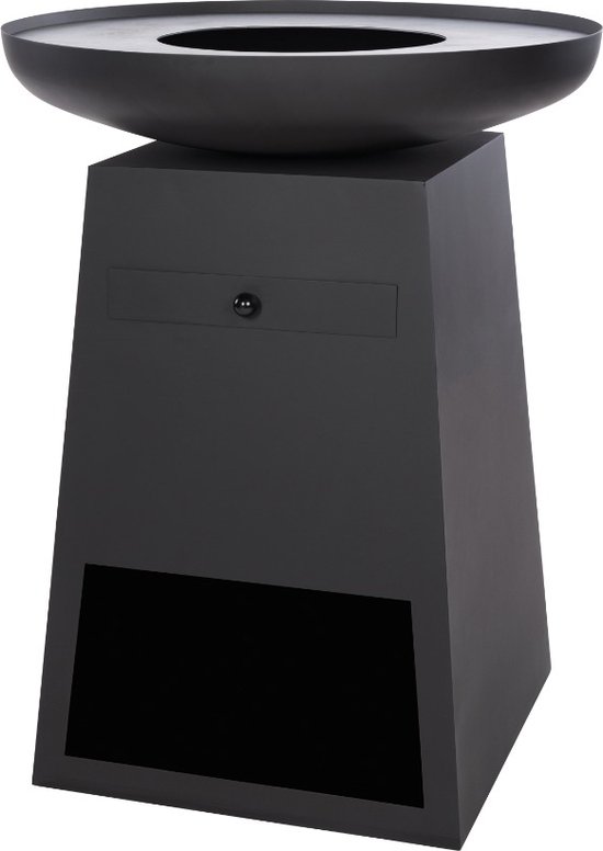 RedFire – Orion – Zwart - Staal – Vuurschaal – Fire Pit – Stevig staal – Diameter 80cm - Industrieel – Terrasverwarming – Sfeerhaard – BBQ - Grill van RedFire