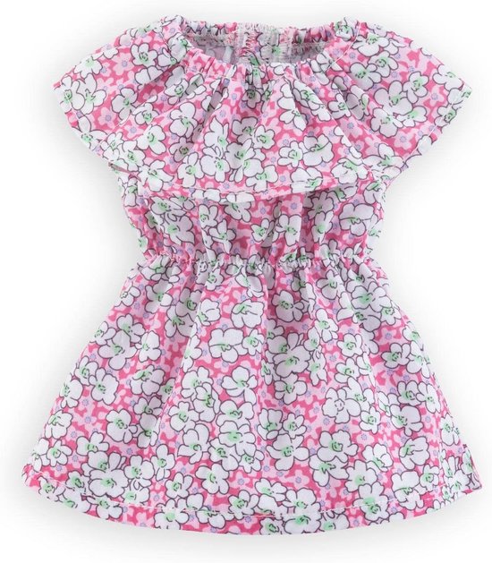 Roze Pop Kleding voor 36 cm Poppen - Bloemenjurk voor Lente