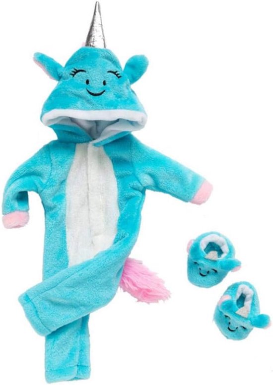 Schattige Eenhoorn Winterpyjama Jumpsuit voor 45,7 cm Meisjespop van Merkloos