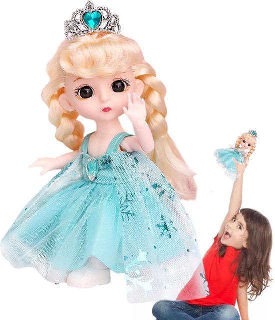 Schattige Pop - Bewegbare Meisjespop - Aankleden Spelen - 13 Gewrichten - 16 Cm Hoog