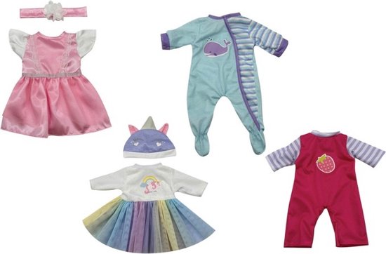 Set Poppenkleding 4 stuks 43 Cm van Merkloos