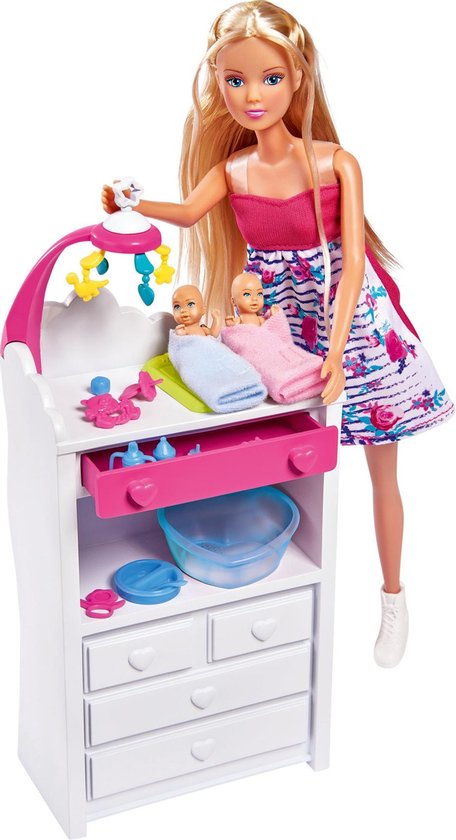 Simba - Steffi Love - Welcome Twins - Zwangere pop - Commode - Badkuip - 29cm - Pop van Merkloos