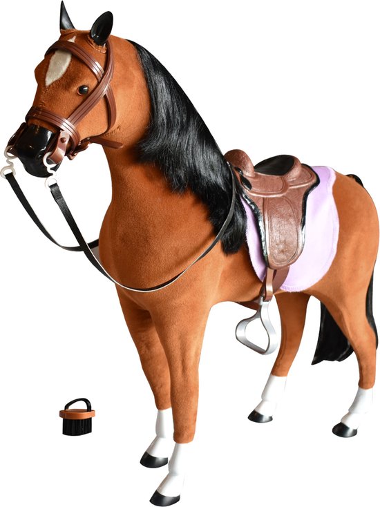 Sophia's by Teamson Kids Paard Accessoire voor 45.7 cm Poppen - Omvat 4 Accessoires - Poppen Accessoires - Bruin (Pop niet inbegrepen) van Teamson Kids