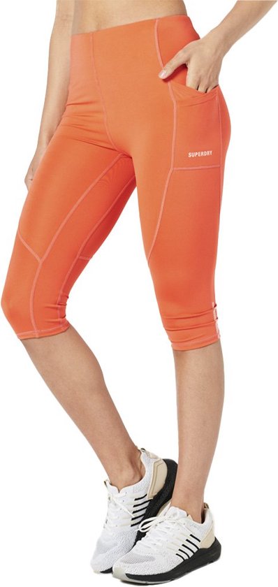 Superdry Run Cropped Tight Oranje XL Vrouw van Superdry