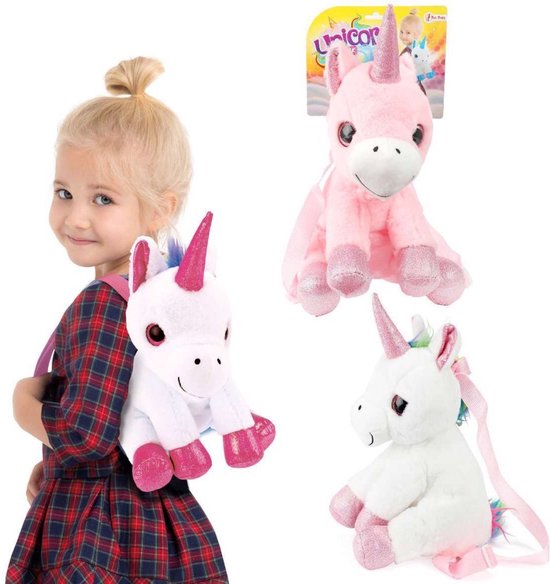 Toi-Toys Eenhoorn Knuffel Rugzak 30 cm van Toi-Toys
