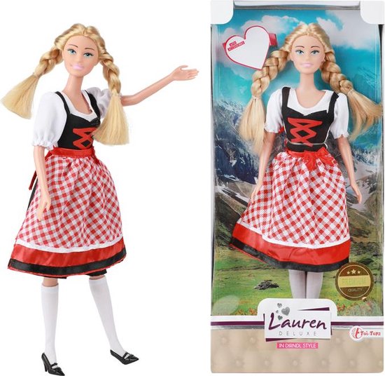 Toi Toys Lauren Tienerpop in klederdracht Dirndl van Toi-Toys