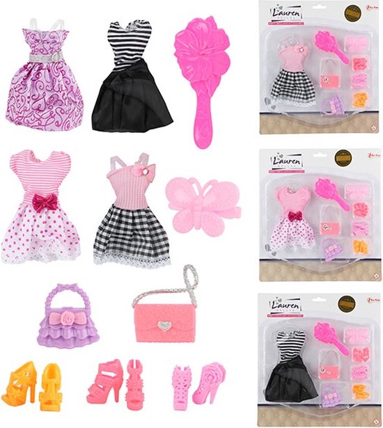 TOIT458086 - Jurk met accessoires Lauren Toi-Toys (08415Z-ASS) - 1 set assorti uitgeleverd van T