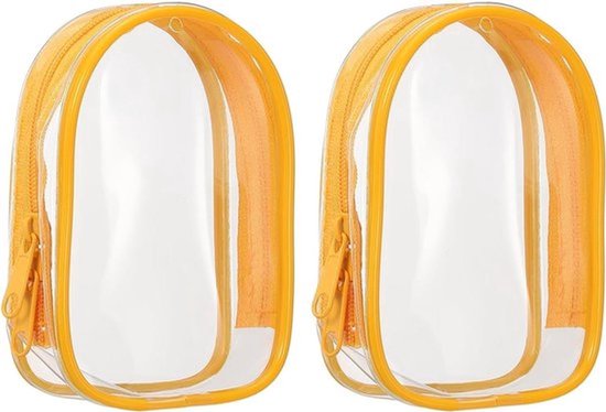 Transparante draagtas voor figuren - Opbergtas pvc - Ritssluiting - Verzamelstukken - 2 stuks