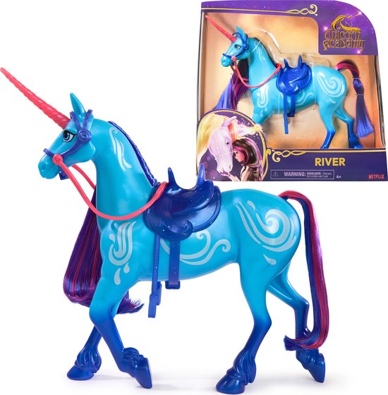 Unicorn Academy - Eenhoorn River - met afneembaar hoofdstel en zadel van Unicorn