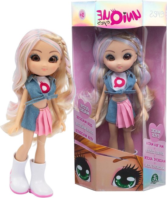 Unieke Ogen Pop - Mode Pop - Spelen - Volgt je blik - 25 cm - Meerkleurig