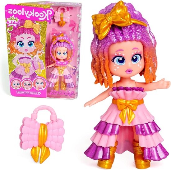 Verzamelpop Victoria - Mode pop - Spelen en verzamelen - Drie gezichten - Eén maat - Meerkleurig