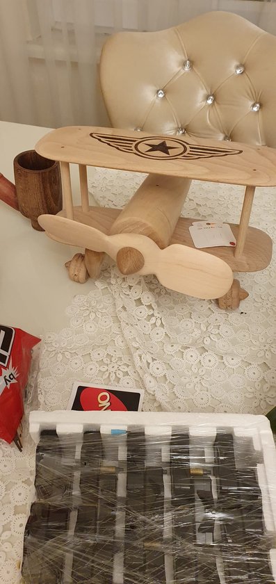 Vliegtuig Houten Model - handgemaakt van haagbeukhout van Upfront®