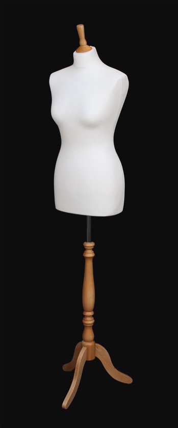 Vrouwelijke Dressmaking Dummy Maat 14/16 Mannequin met Houten Statief van Merkloos