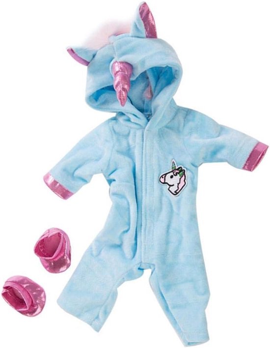 Warme Winter Pyjama & Jumpsuit Set voor 18 Inch Pop - Eenhoorn Stijl van Merkloos