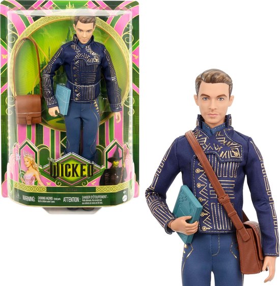 Wicked Fiyero Fashion Doll met Afneembaar Schooluniform en Accessoires