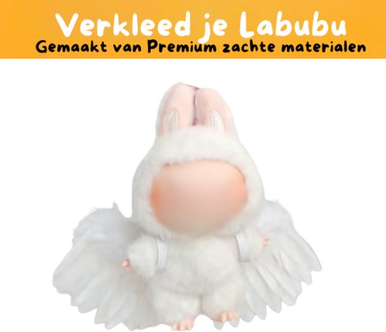 Witte Engel Vleugels Accessoire – Mysterieus & Schattig Geschikt voor Poppen (Pop Niet Inbegrepen) van Merkloos