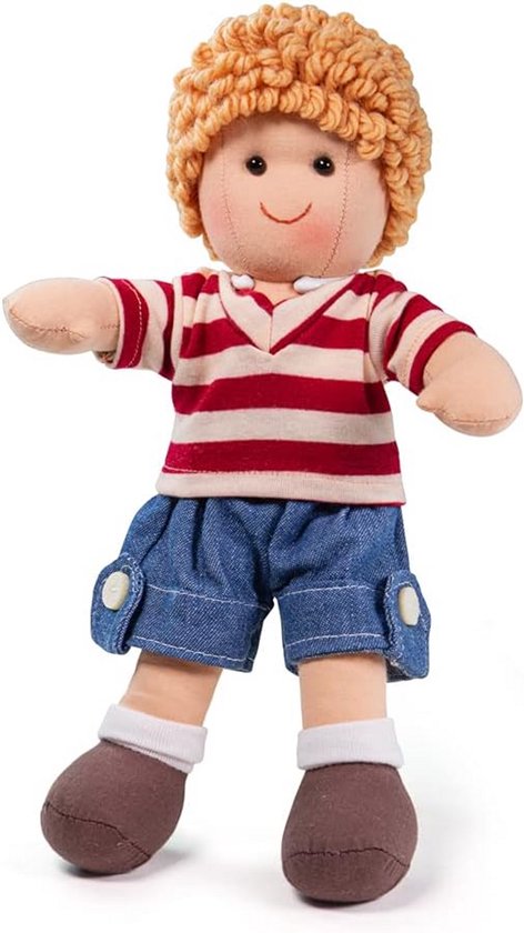 Zachte Stoffen Pop 28cm Jongen - Knuffelpop voor Kinderen van Merkloos