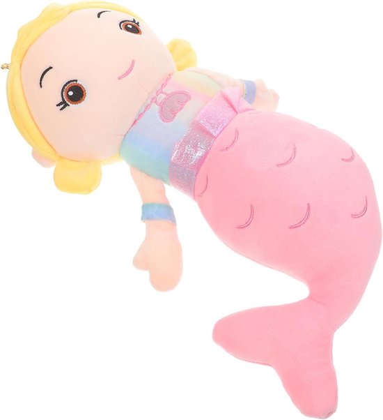 Zeemeermin Pluche Pop - Knuffel Speelgoed - Kinderen Vrolijk Maken - Zacht PP Katoen - 37 cm - Multicolor