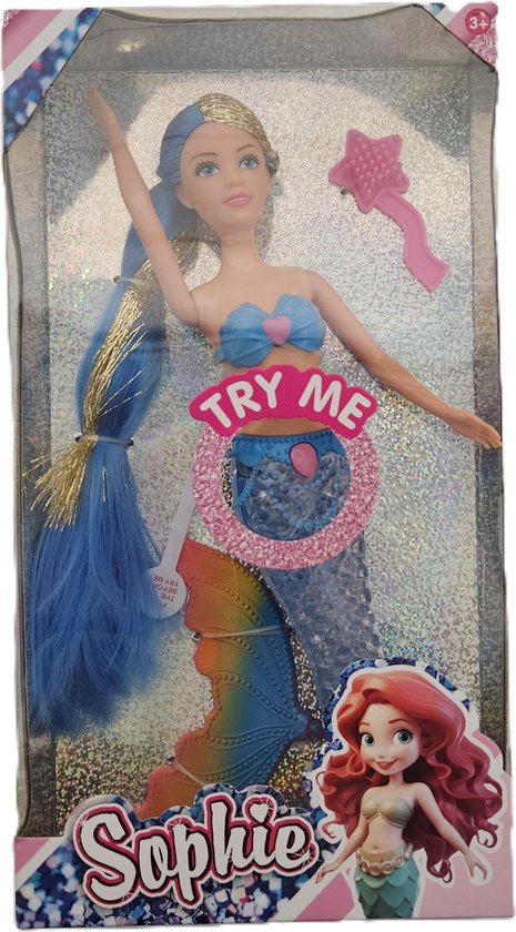 Zeemeerminpop Sophie Blauw van Merkloos