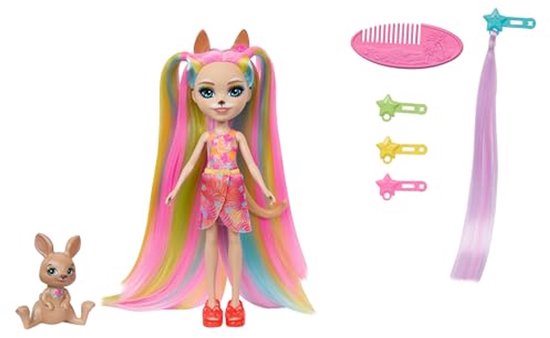 Zon en Strand Pop met Luxe Haar en Dierenvriendje - Perfect Cadeau voor Kinderen