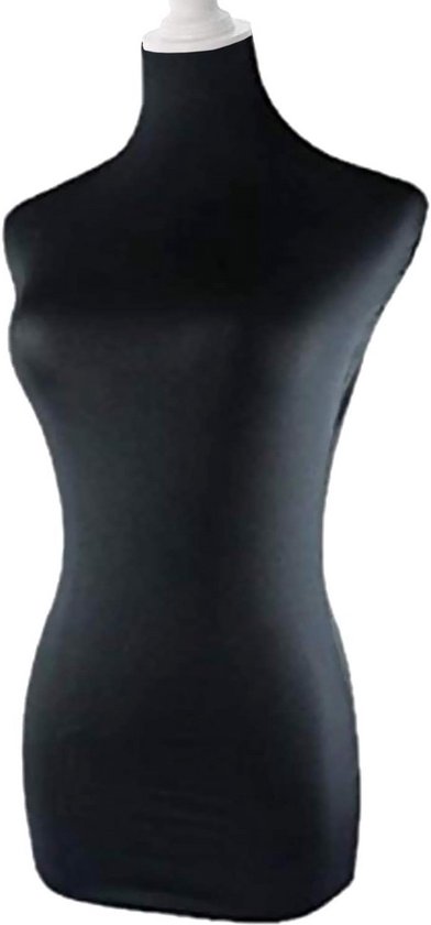 Zwarte Lycra Stof Cover voor Jurk Vorm Mannequin Dummy van Merkloos