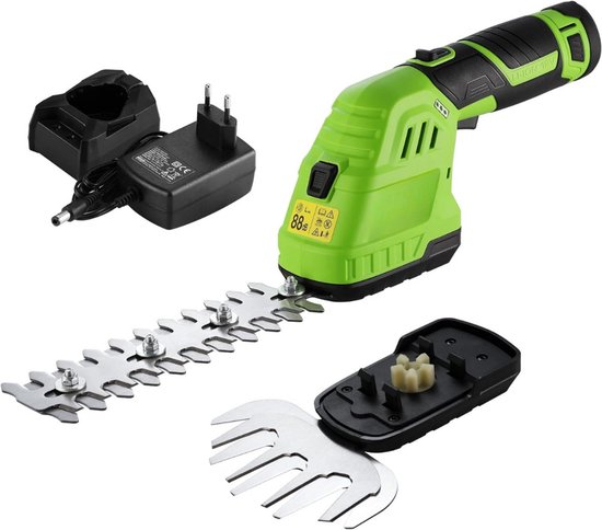 Zylo® Grasschaar - Grasschaar met Accu - Grasschaar met Steel - Groen/Zwart - 32cm x 17cm x 11cm van Zylo